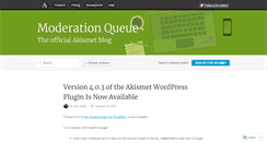 Desktop Screenshot of blog.akismet.com