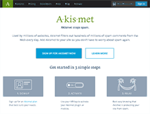 Tablet Screenshot of akismet.com